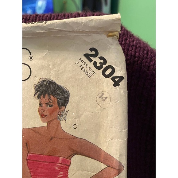 McCalls Sewing pattern 2304 bat wing blouse top sz 14 - Picture 2 of 5